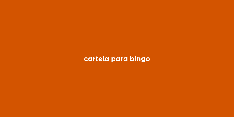 cartela para bingo