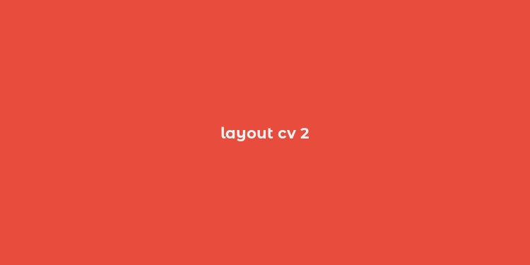 layout cv 2