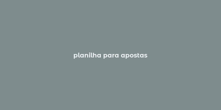 planilha para apostas