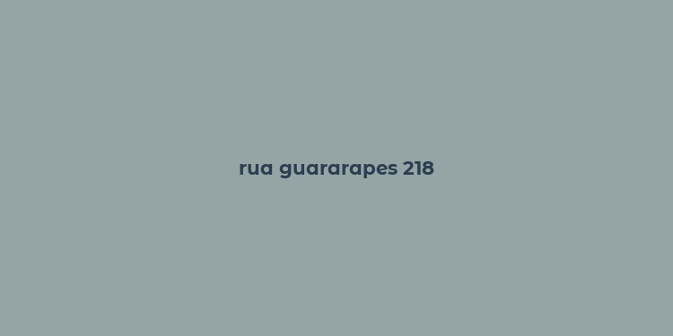 rua guararapes 218