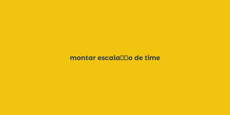 montar escala？？o de time