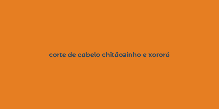 corte de cabelo chitãozinho e xororó