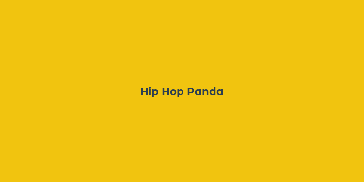 Hip Hop Panda