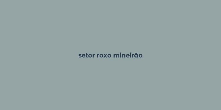 setor roxo mineirão