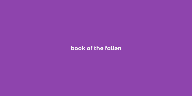 book of the fallen