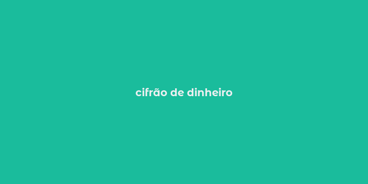 cifrão de dinheiro