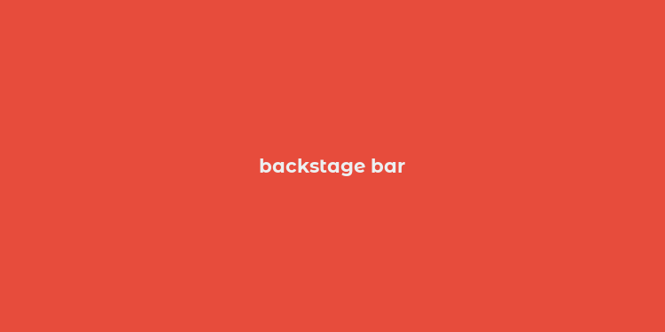 backstage bar