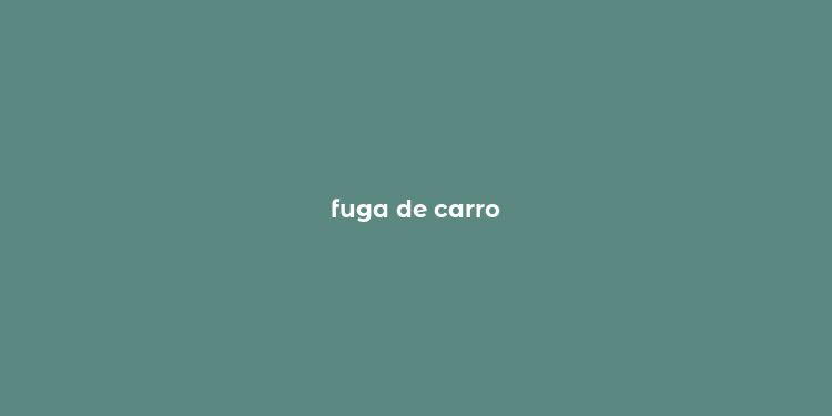 fuga de carro