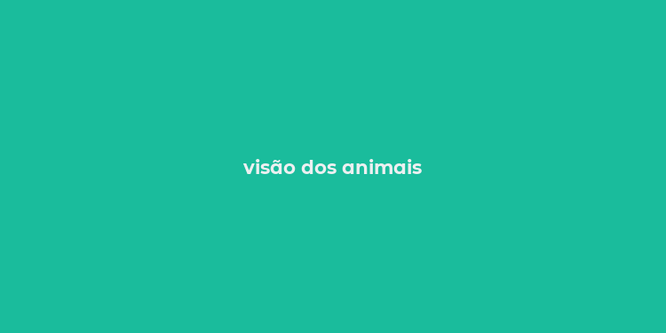 visão dos animais