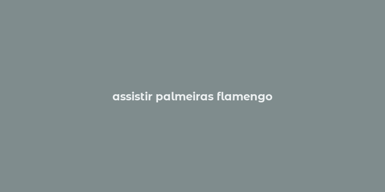 assistir palmeiras flamengo