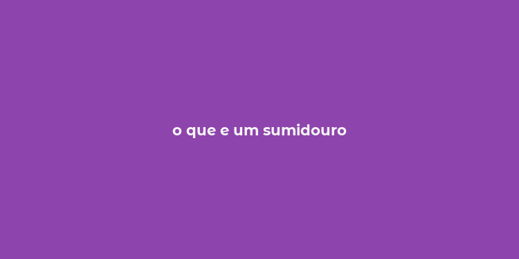 o que e um sumidouro