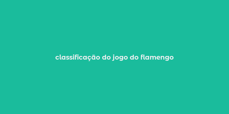 classificação do jogo do flamengo