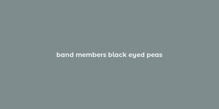 band members black eyed peas