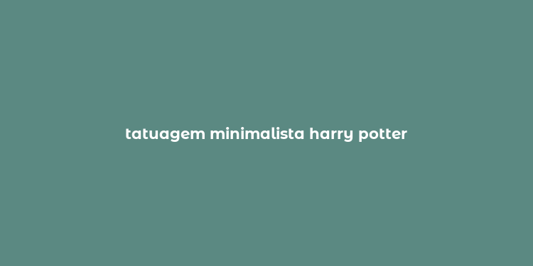 tatuagem minimalista harry potter