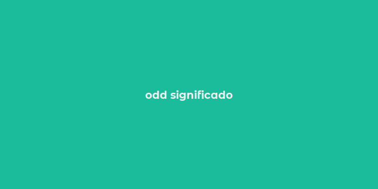 odd significado