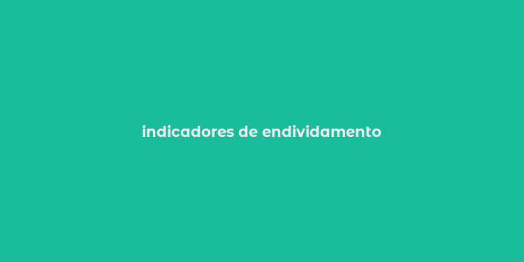 indicadores de endividamento