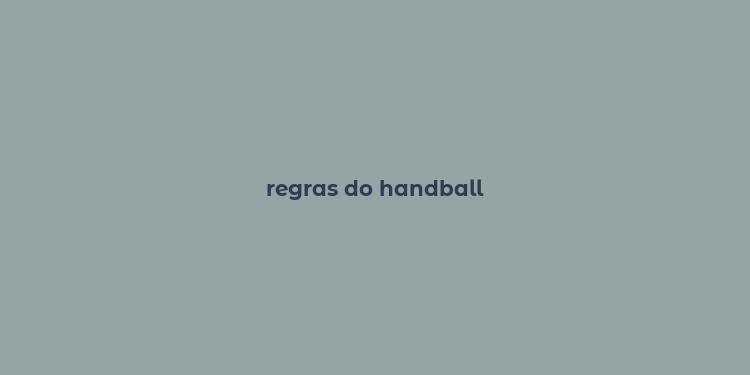 regras do handball