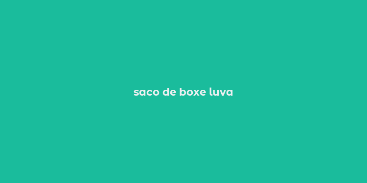 saco de boxe luva