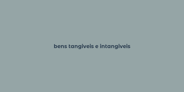 bens tangiveis e intangiveis