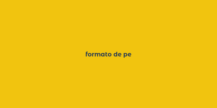 formato de pe