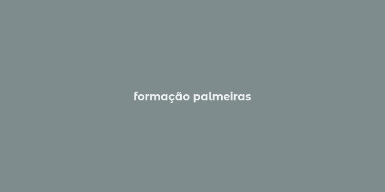 formação palmeiras