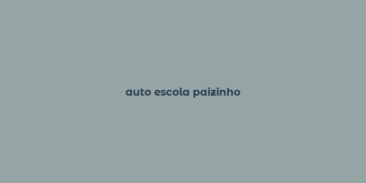 auto escola paizinho