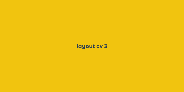 layout cv 3