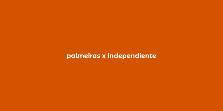 palmeiras x independiente