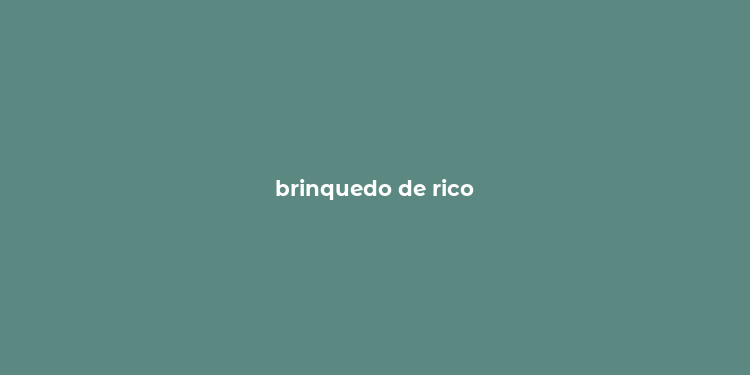 brinquedo de rico