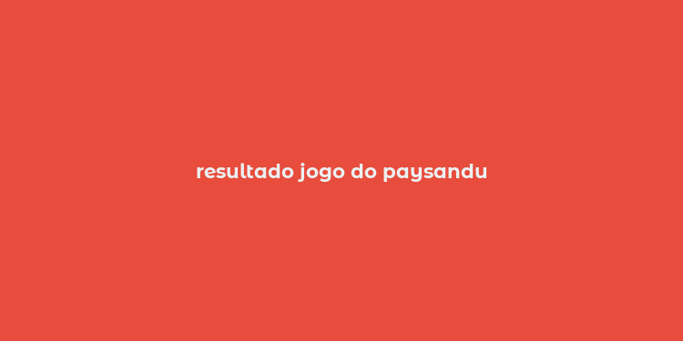 resultado jogo do paysandu