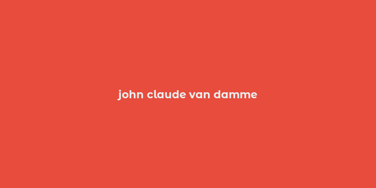 john claude van damme