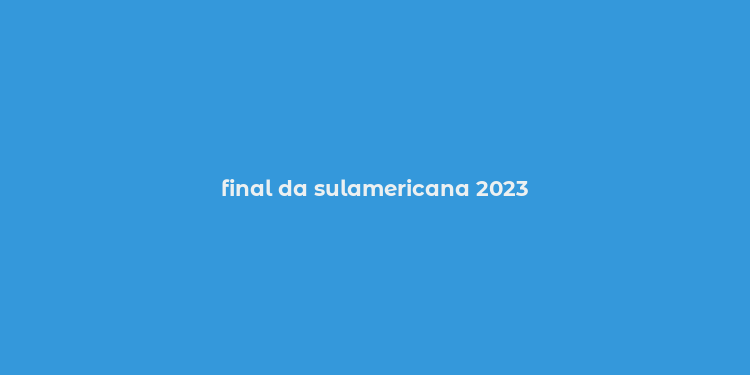 final da sulamericana 2023