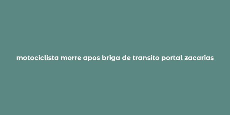 motociclista morre apos briga de transito portal zacarias