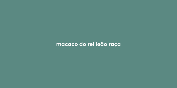 macaco do rei leão raça