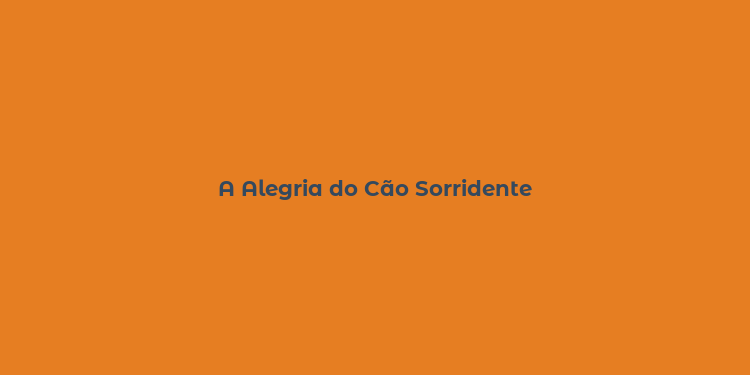 A Alegria do Cão Sorridente