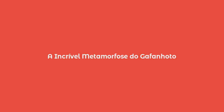 A Incrível Metamorfose do Gafanhoto