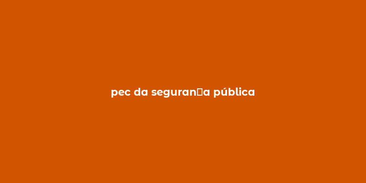 pec da seguran？a pública