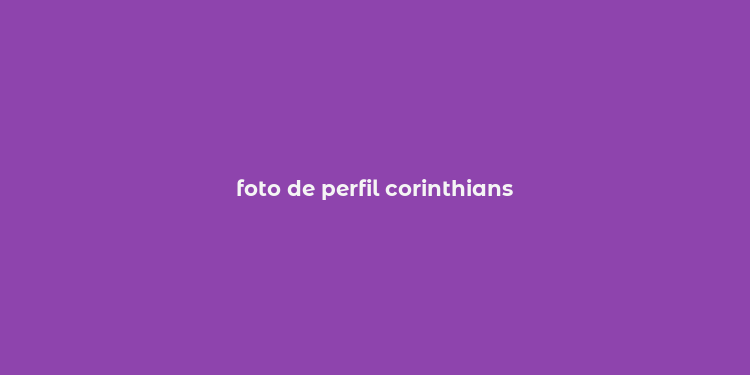 foto de perfil corinthians