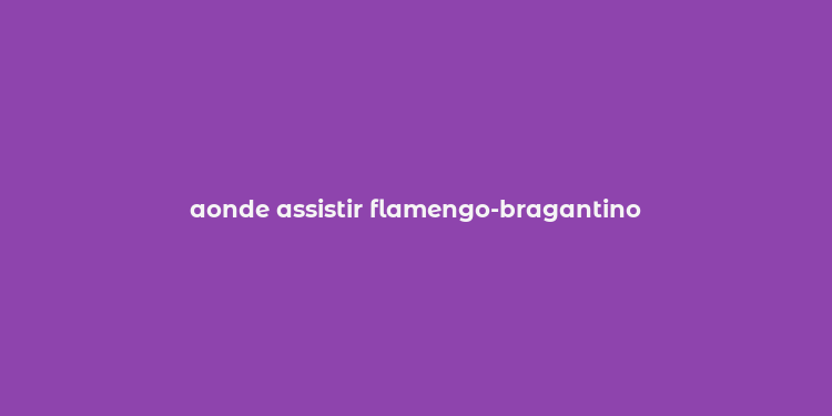 aonde assistir flamengo-bragantino