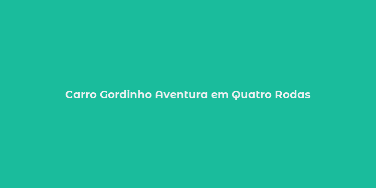 Carro Gordinho Aventura em Quatro Rodas