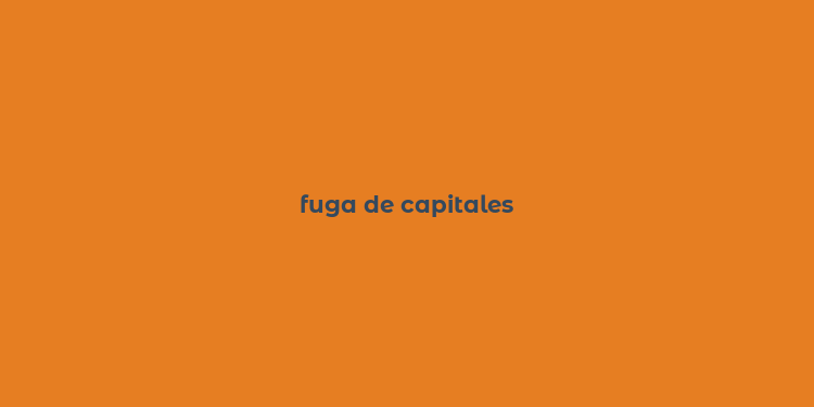 fuga de capitales