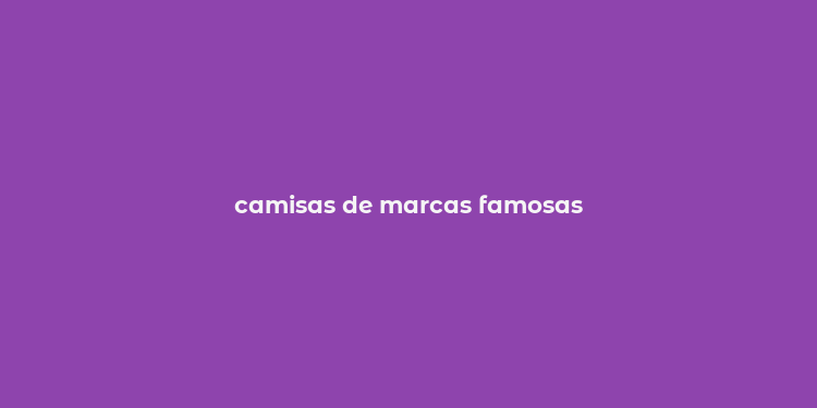 camisas de marcas famosas