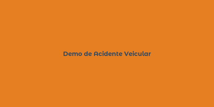 Demo de Acidente Veicular