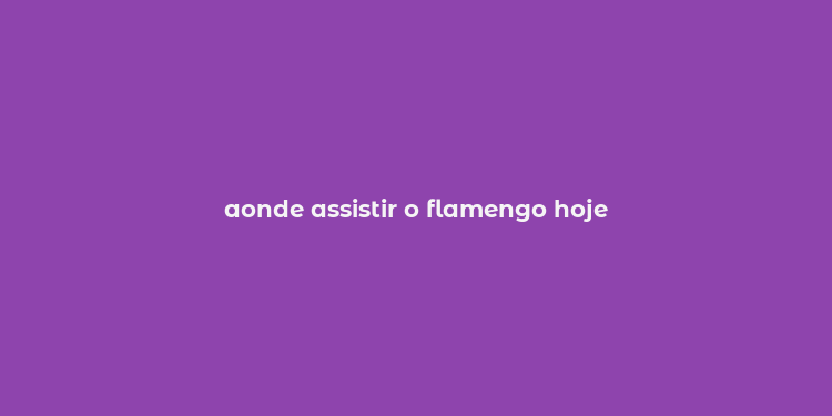 aonde assistir o flamengo hoje