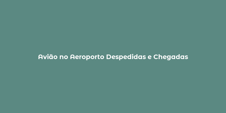 Avião no Aeroporto Despedidas e Chegadas