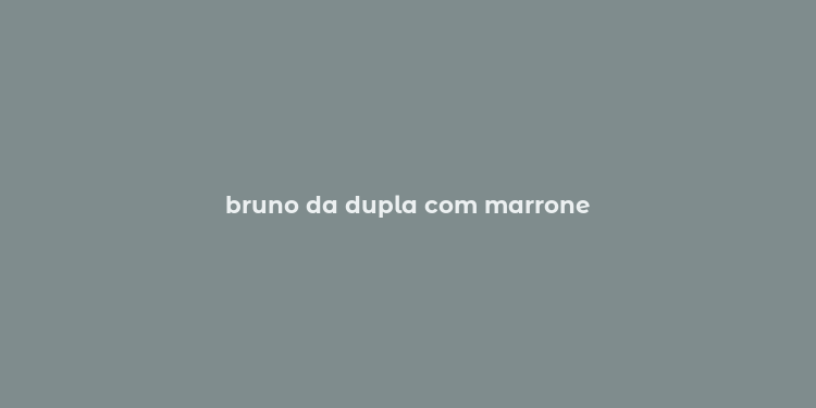 bruno da dupla com marrone