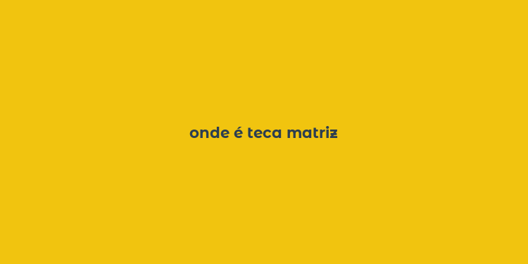 onde é teca matriz