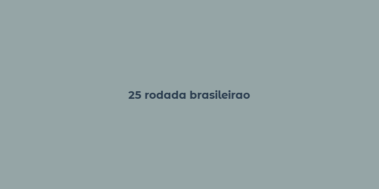 25 rodada brasileirao