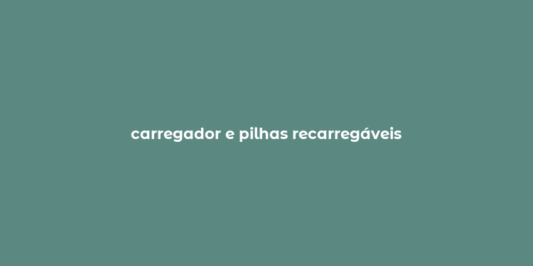 carregador e pilhas recarregáveis