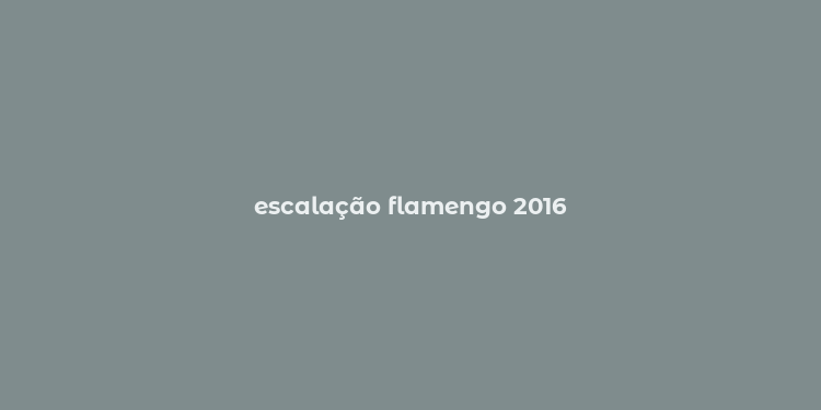 escalação flamengo 2016